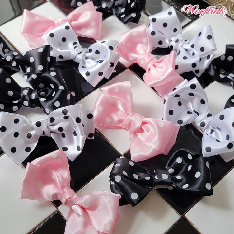 Classification by season or weather:Wooflink Polka Polka Dot Dot Hairbow in 3 Colors