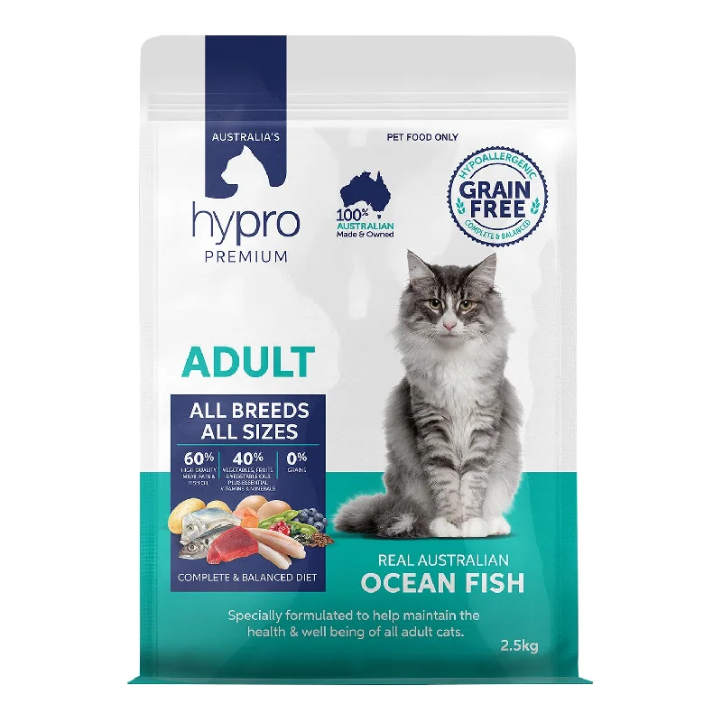    - How is Bricky cat food?  Hypro Premium Grain Free Ocean Fish Adult Dry Cat Food