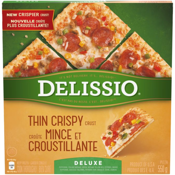 - Pet monitor with cameraDelissio Thin Crust Pizza