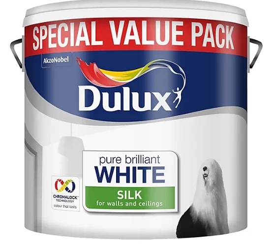 - Pet water dispenser UV sterilization versionDulux Silk Emulsion Paint 3L White | Walls & Ceilings | Wipable Finish