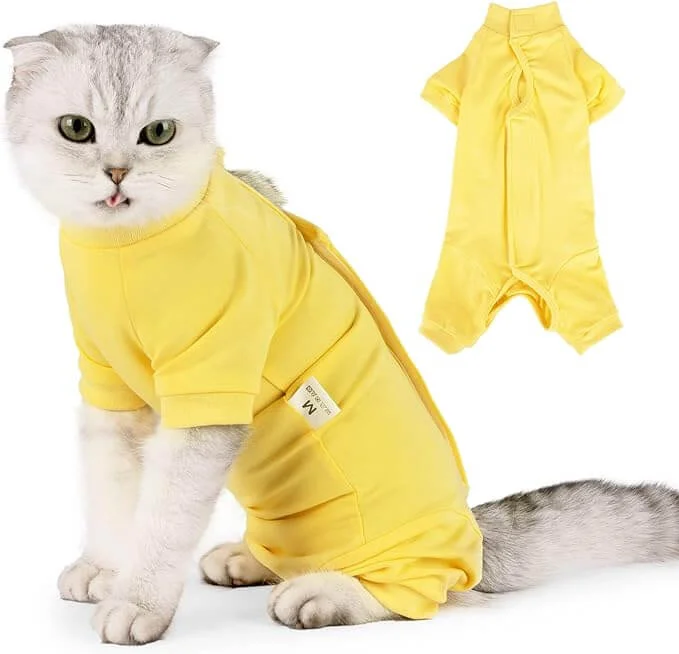 - Air box TSA certified check-inKUTKUT Cats Recovery Suit, Kitten Recovery Onesie Female Cats Abdominal Wounds Bandages Cone E-Collar Alternative After Surgery, Cat Spay Bodysuit for Male Female Cats (Yellow) - Air box TSA certified check-inKUTKUT Cats Recovery Suit, Kitten Recovery Onesie Female Cats Abdominal Wounds Bandages Cone E-Collar Alternative After Surgery, Cat Spay Bodysuit for Male Female Cats (Yellow)