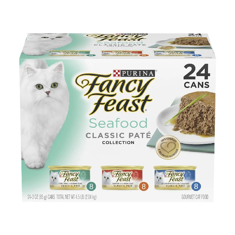 - Natural ingredient cat food Fancy Feast Variety Pack Seafood Classic Pate Adult Wet Cat Food 24x85g - Natural ingredient cat food Fancy Feast Variety Pack Seafood Classic Pate Adult Wet Cat Food 24x85g