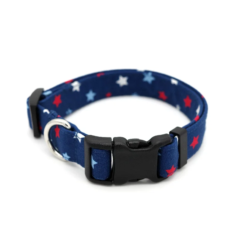 . **Dog muzzle is breathable**Red White and Blue Stars Dog Collar