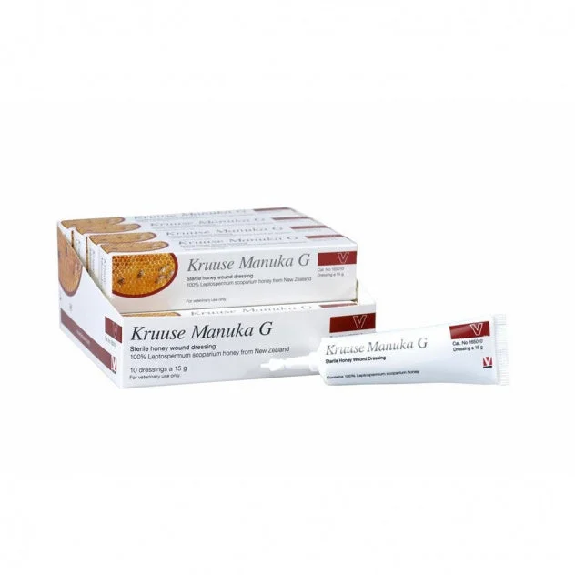 - Organic cotton dog bibsManuka G 15g gel sterile