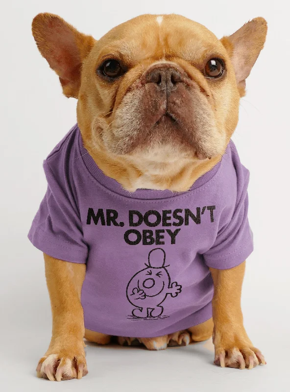 Pet cartoon pattern clothesMr. Doesn't Obey Dog Tee