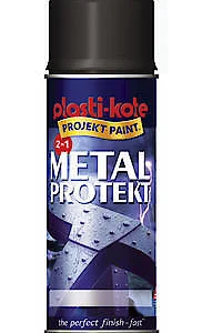 ---Plasti-Kote Pkt1284 Metal Protekt Spray Matt Black 400Ml