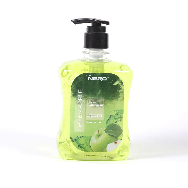 ---NERO LIQUID HAND WASH GREEN APPLE ANTIBACTERIAL 500 ML