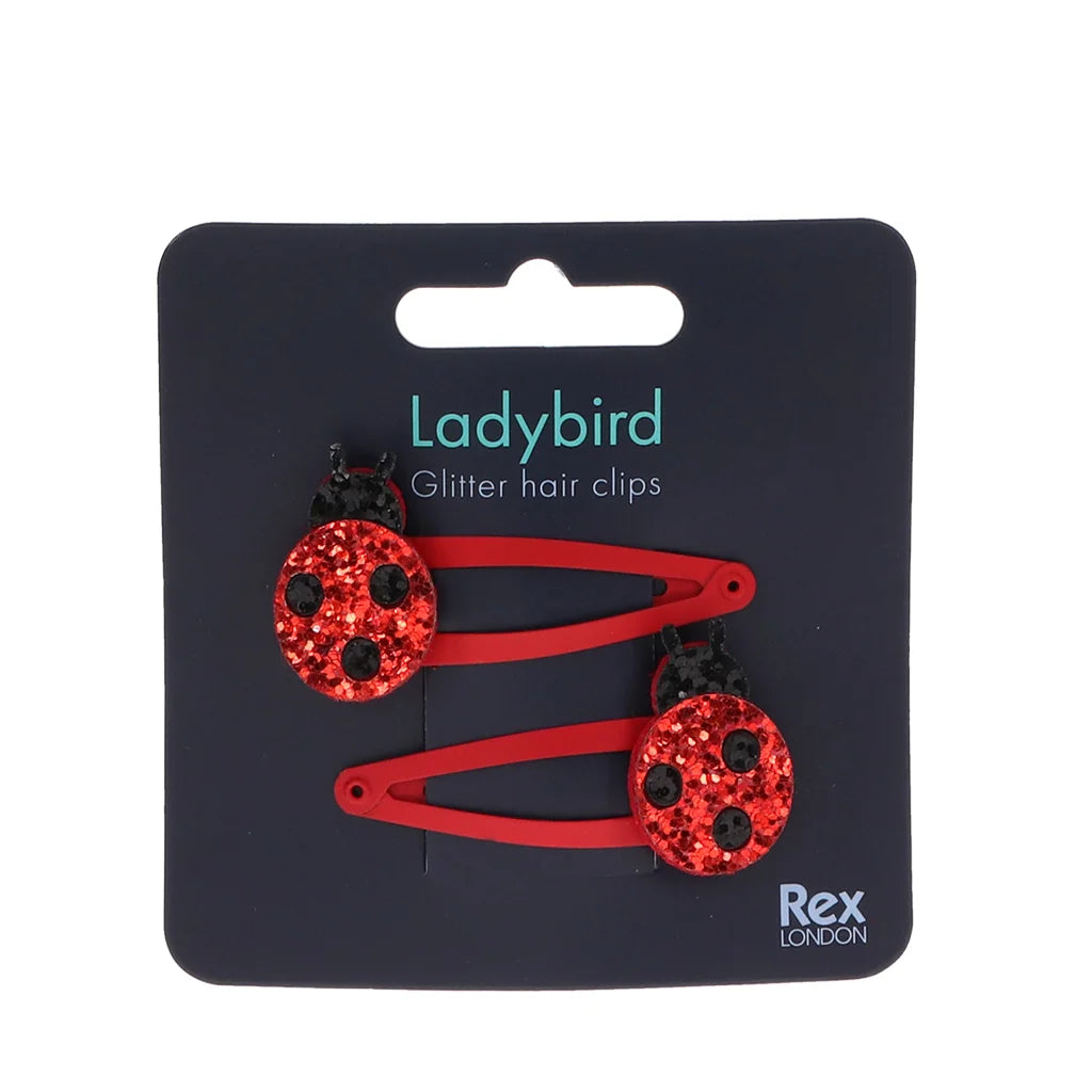---Ladybird - Glitter Hairclips