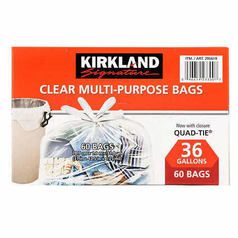  -Anti-slip claw protection raincoat FOR dogsKirkland Signature Quad-tie Clear Multi-purpose Bags, 60-pack
