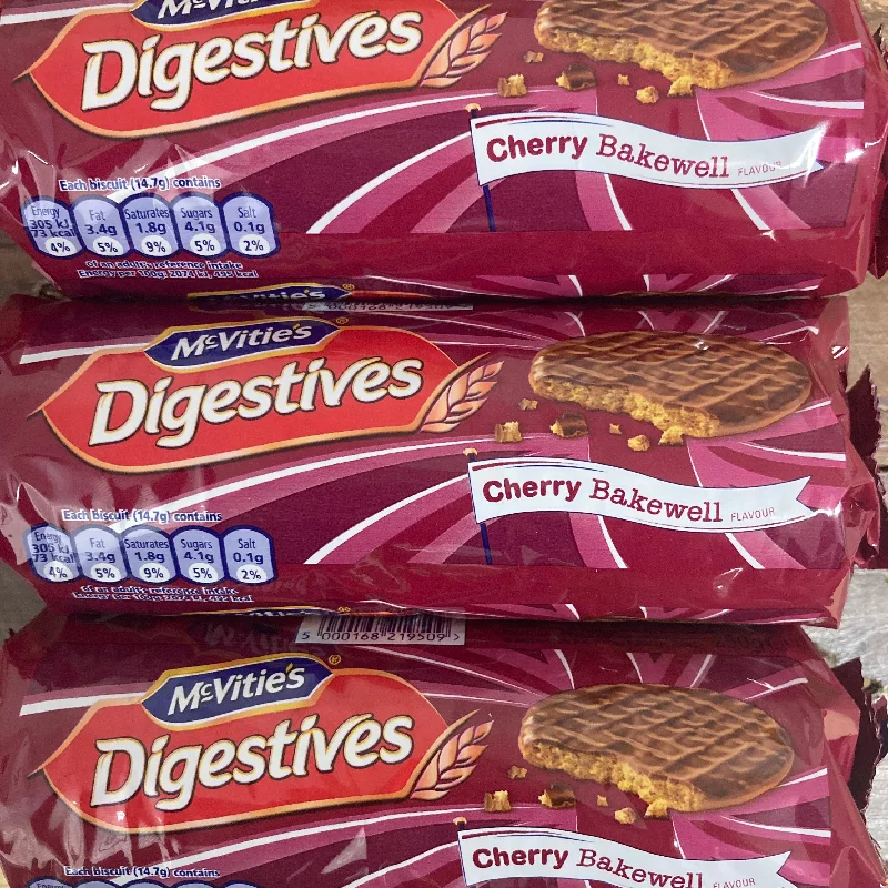 ---3x McVitie's Chocolate Cherry Bakewell Digestives (3x250g)