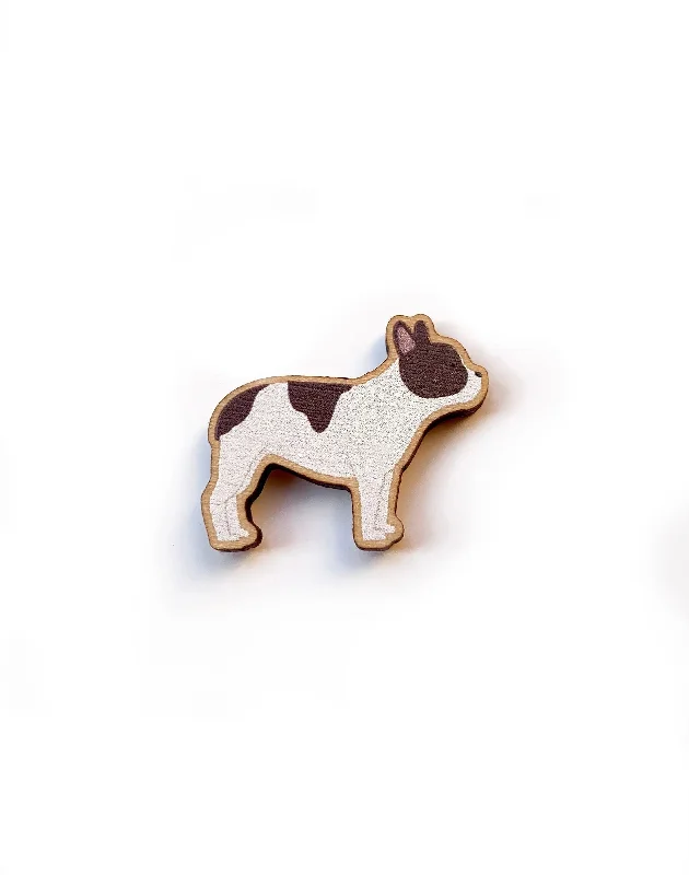  -Splash-proof food bowl AND Anti-choking slow food bowlFrench Bulldog Wooden Pin