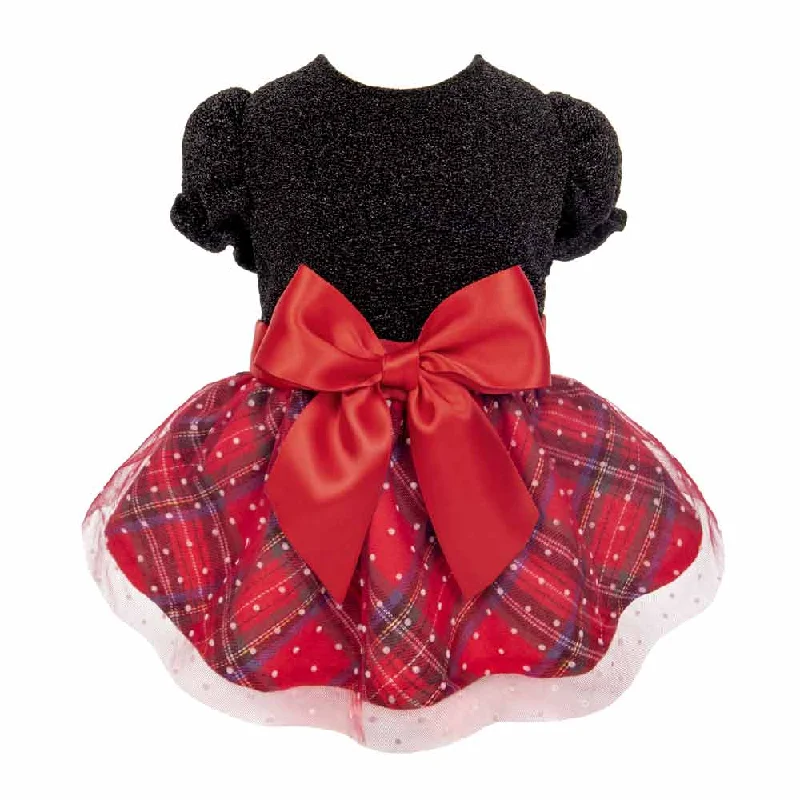  -Explosion-proof leash FOR LARGE dogsChristmas Tartan Plaid Dog Dress