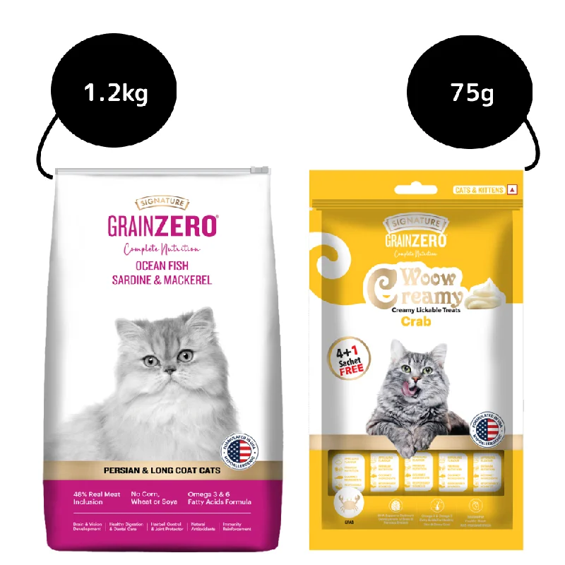 - Winter warm clothes for short-haired dogsSignature Grain Zero Ocean Fish, Sardine and Mackerel Long Coat & Persian Adult Cat Dry Food and Grain Zero Crab Lickable Creamy Cat Treats Combo - Winter warm clothes for short-haired dogsSignature Grain Zero Ocean Fish, Sardine and Mackerel Long Coat & Persian Adult Cat Dry Food and Grain Zero Crab Lickable Creamy Cat Treats Combo