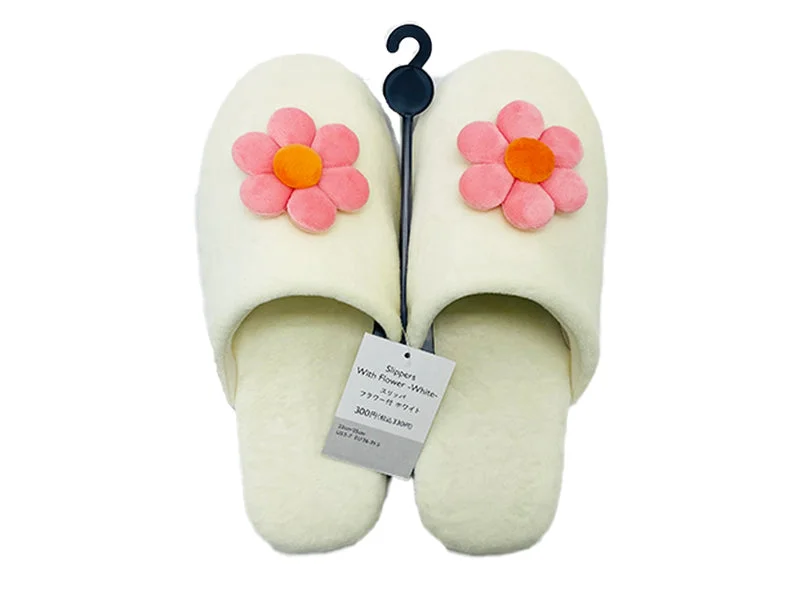 - Automatic temperature adjustment cat bedSlippers with Flowers White