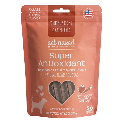 - Pet tear stain cleaning wipesDog Treat - Super Antioxidant Dental Sticks