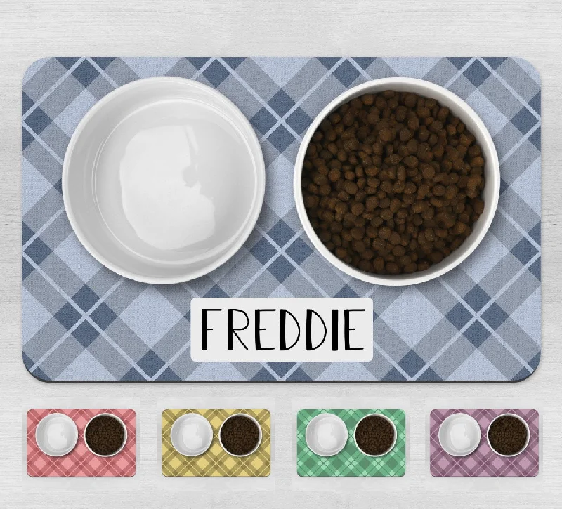 - Summer pet ice matPersonalised Tartan Neoprene Pet Bowl Placemat